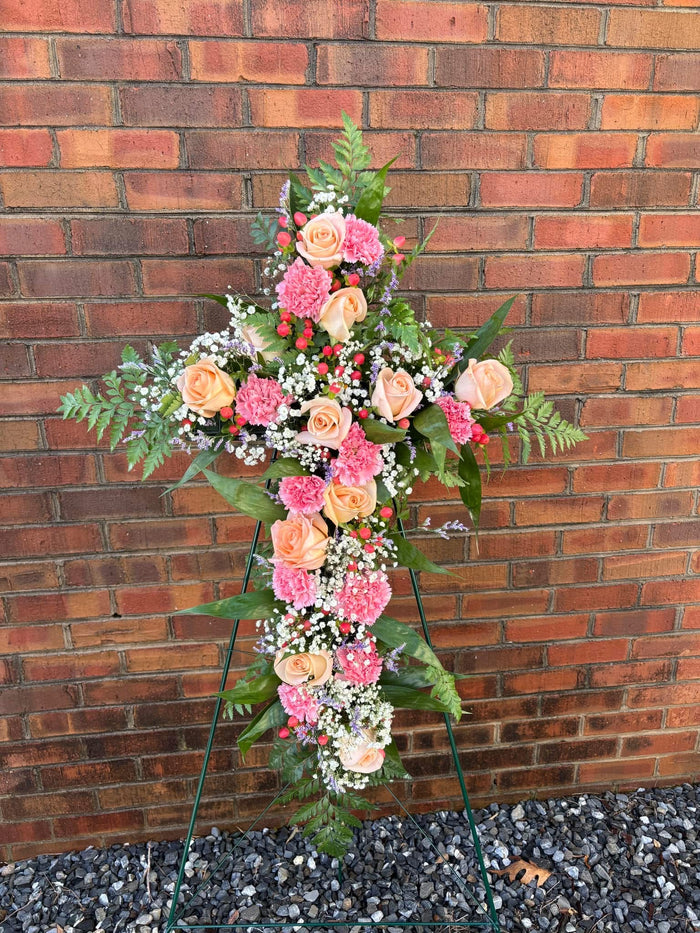 Cross Sympathy Standing Spray